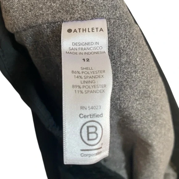 Athleta Black Cozy Athleisure High Rise Chelsea Cargo Lined Pant Size 12 - Picture 7 of 8